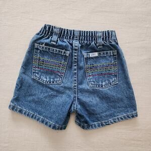 Vintage Lee Rainbow Embroidered Jean Shorts 5t/6